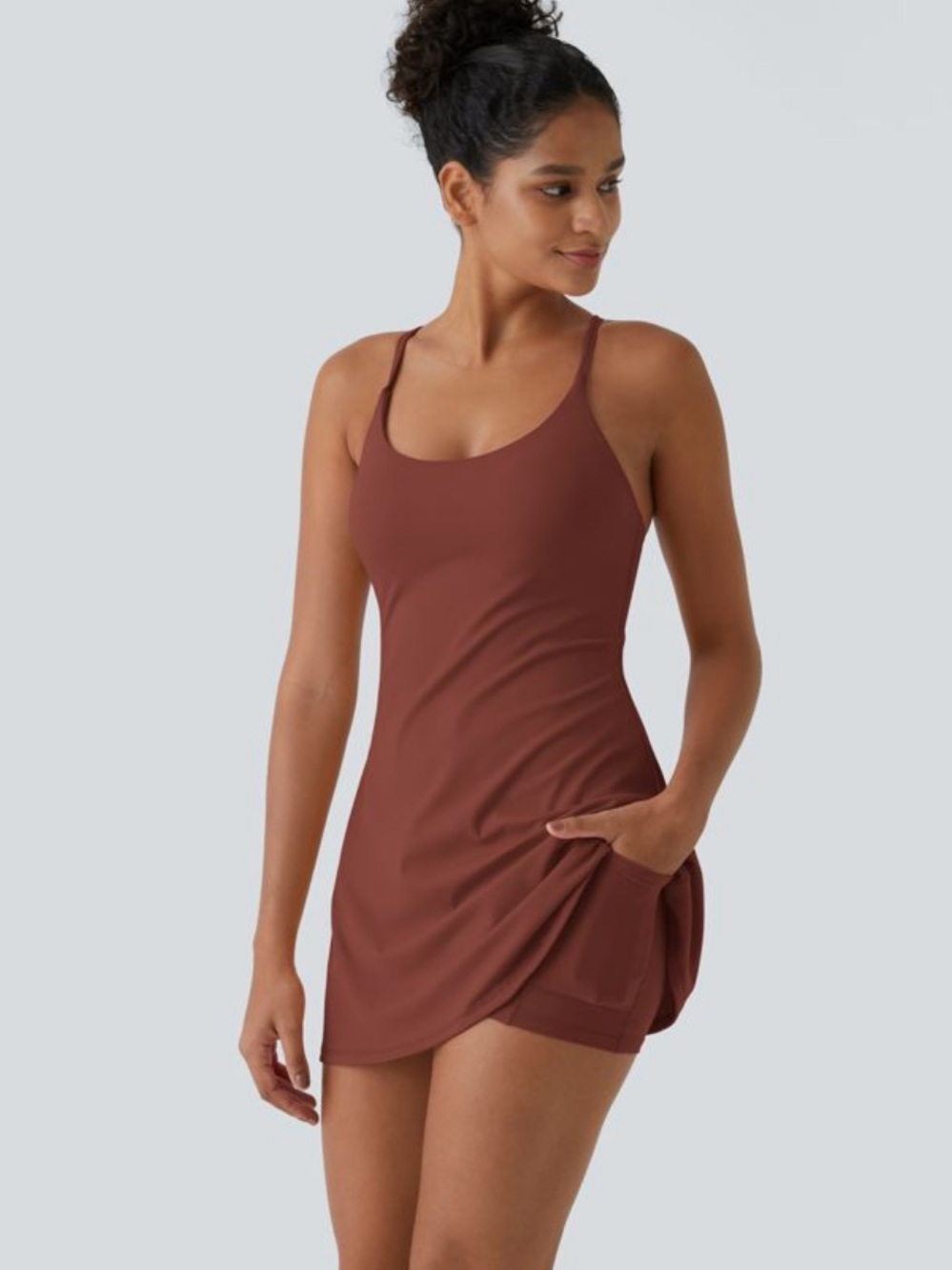 HALARA SoftlyZero Plush Backless Active Dress